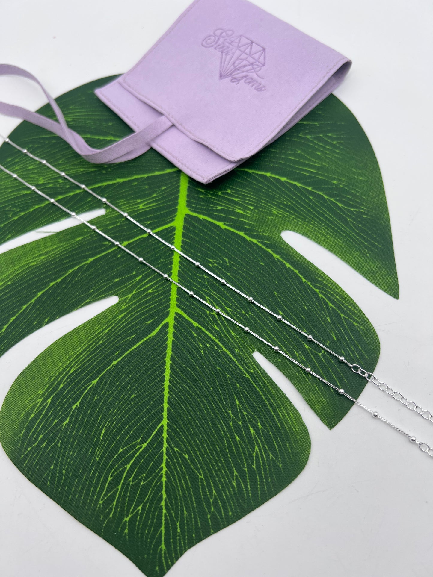 Satellite Anklet - 925 Sterling Silver & 18K Gold