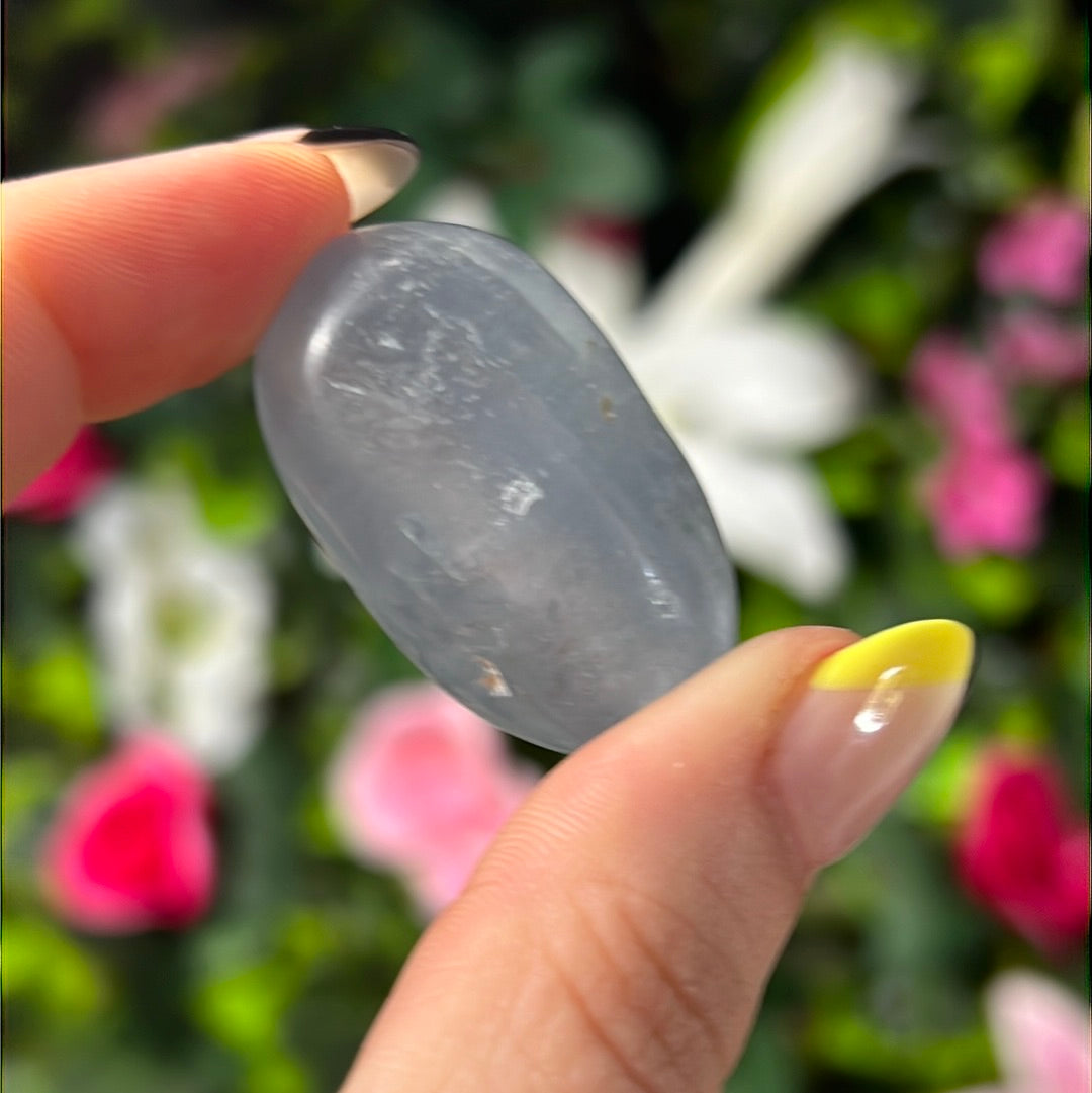 Celestite tumble tumblestone - rare