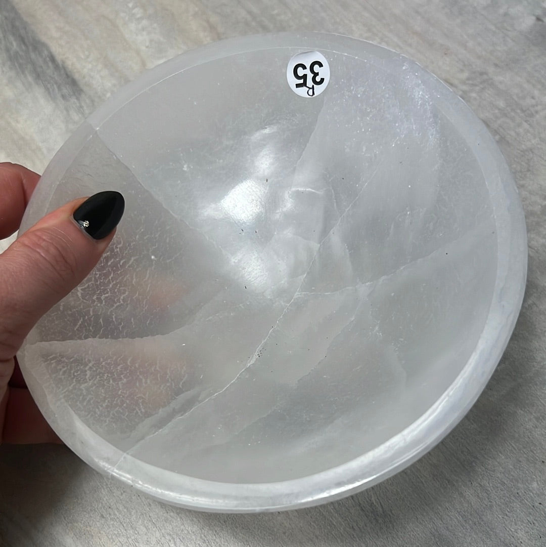 XL Round Selenite Charge Charging Bowl