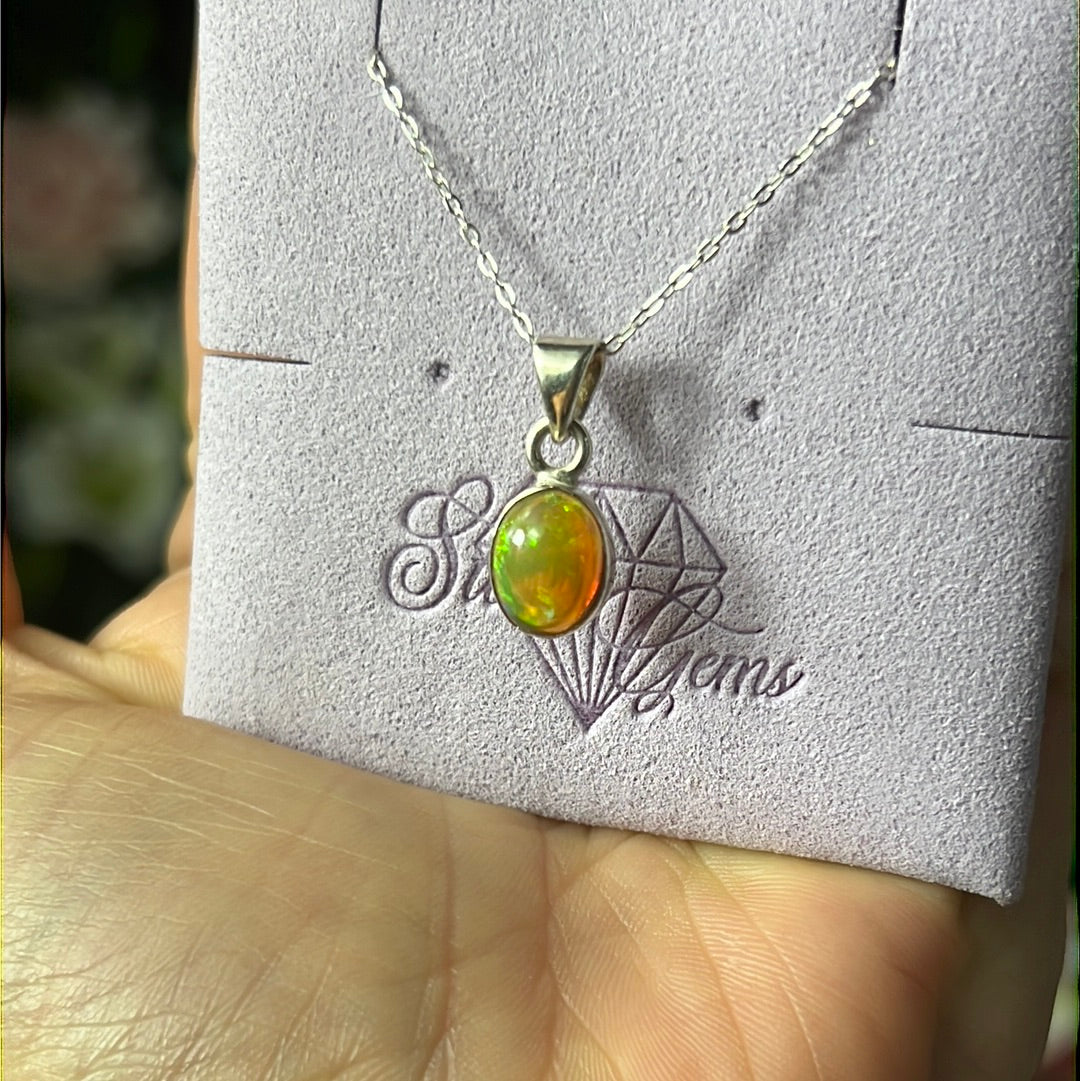 Ethiopian Opal 925 Sterling Pendant