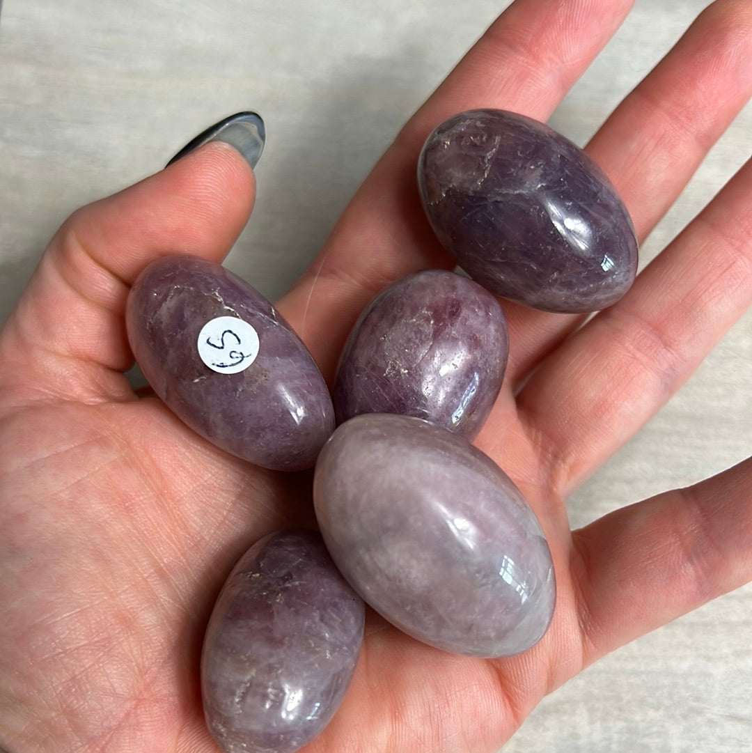 Lavender Purple Rose Quartz Shiva Tumblestone