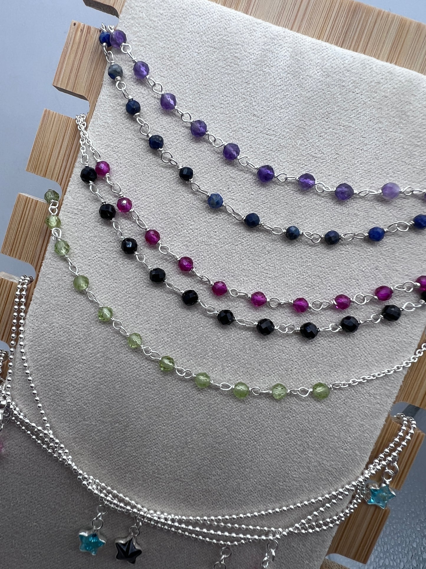 Crystal Twist Anklet - 925 Sterling Silver