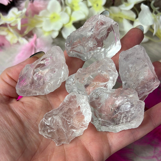 Raw Clear Quartz piece  Tumble Tumblestone