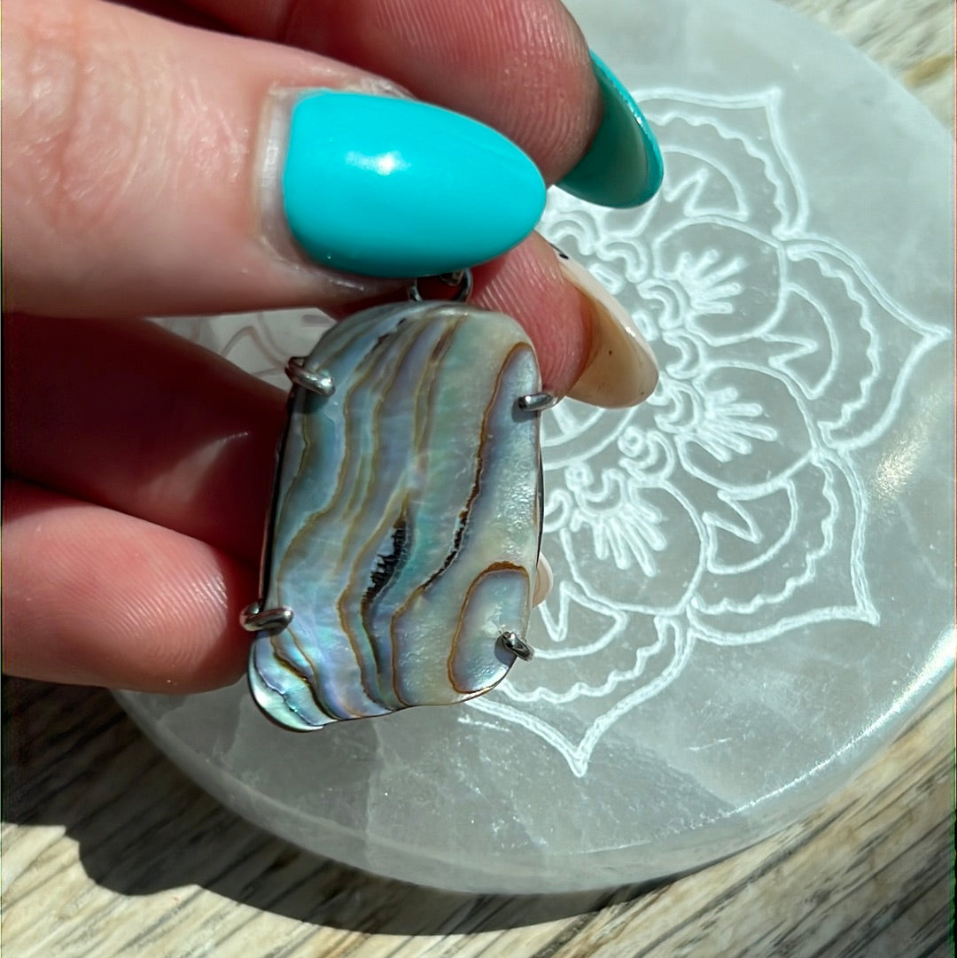 Paua Shell 925 Sterling Pendant