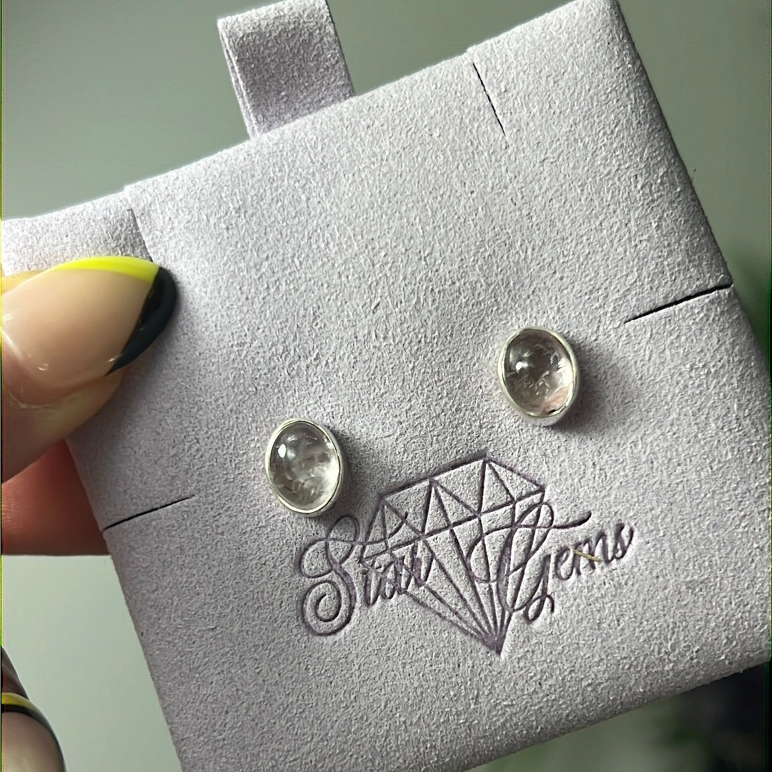Morganite 925 Sterling Studs Earrings