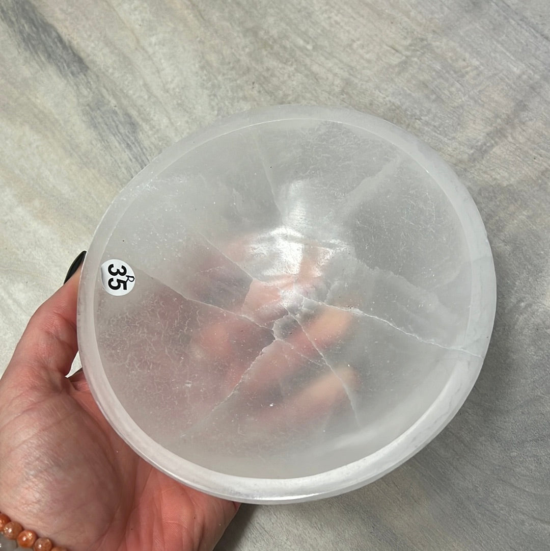 XL Round Selenite Charge Charging Bowl