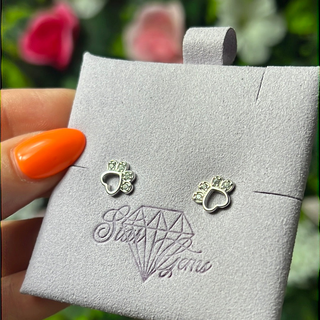Paw Studs 925 Sterling Silver Earrings