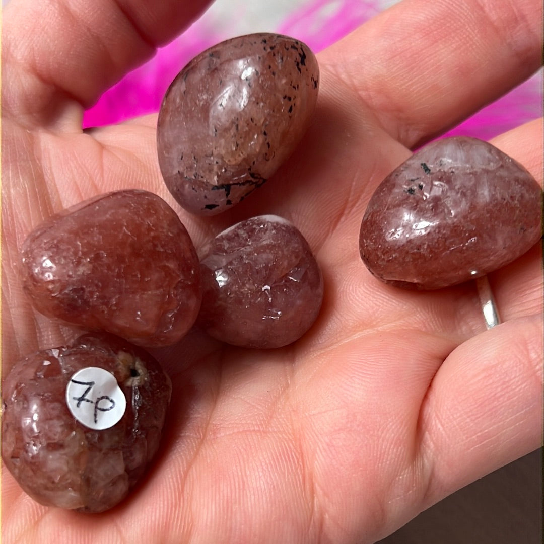 Pink Amethyst small Polished Tumble Tumblestone