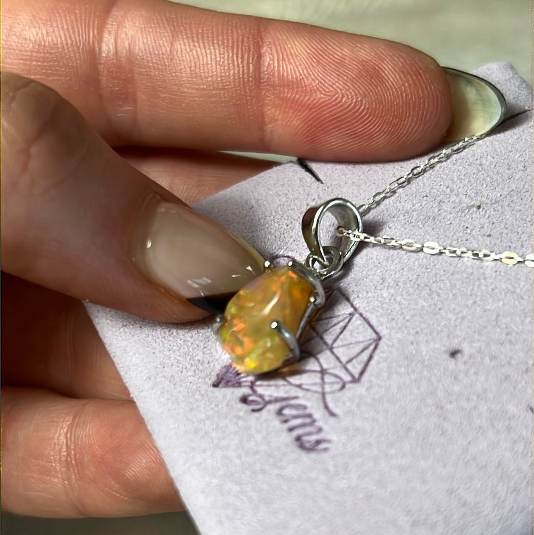 Ethiopian Opal 925 Sterling Pendant