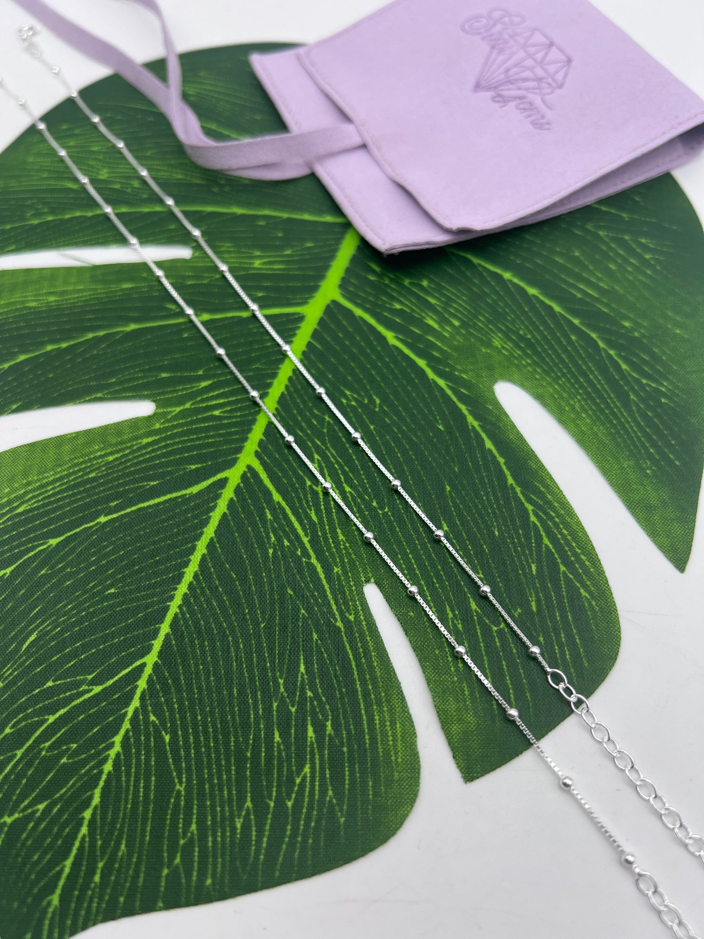 Satellite Anklet - 925 Sterling Silver & 18K Gold