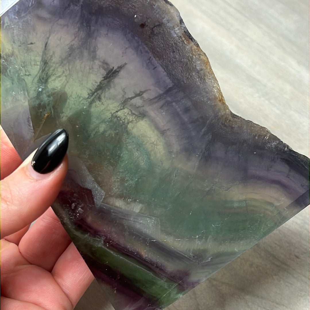 Large Druzy Fluorite Tower Point