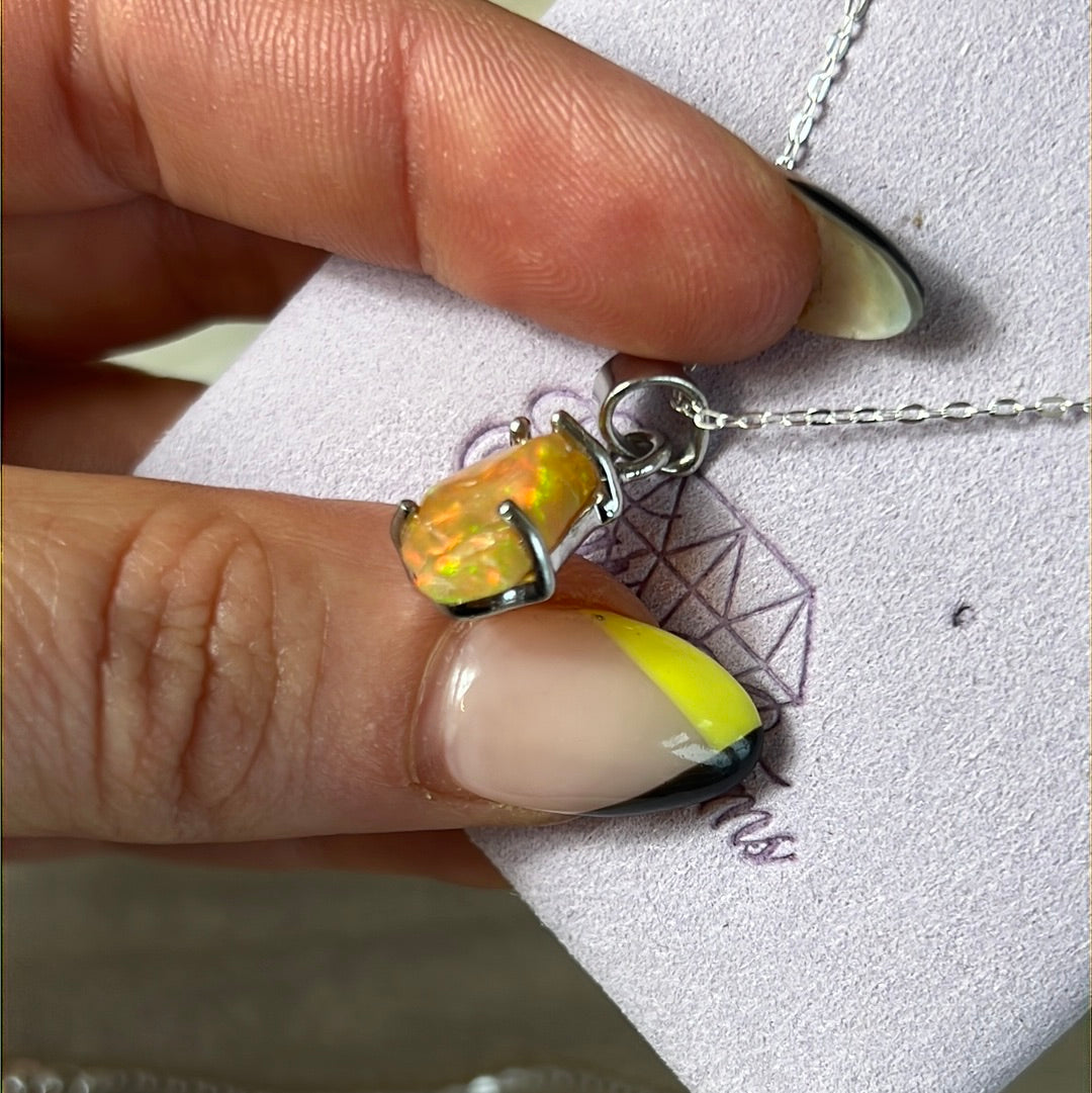 Ethiopian Opal 925 Sterling Pendant