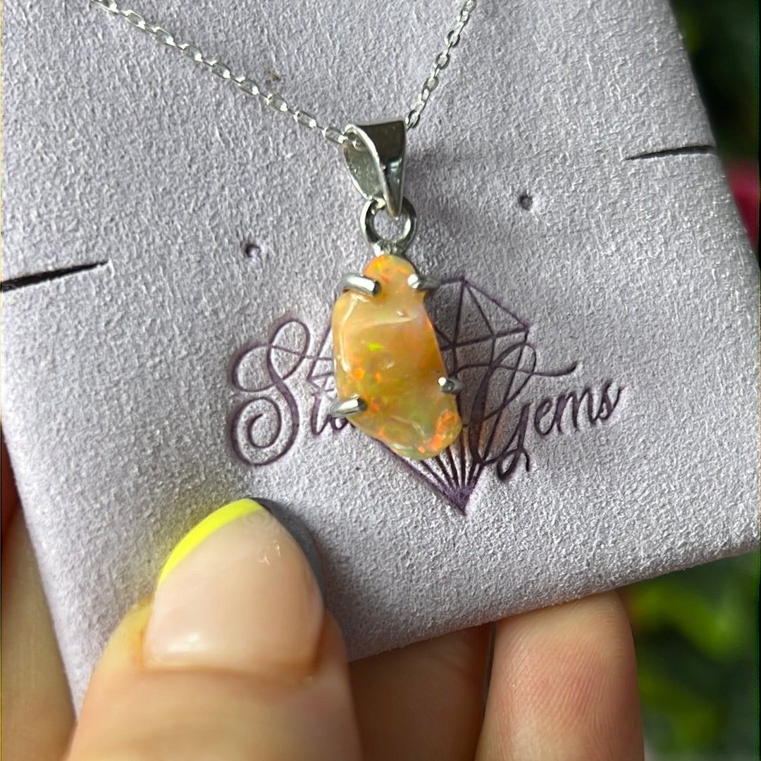 Ethiopian Opal 925 Sterling Pendant