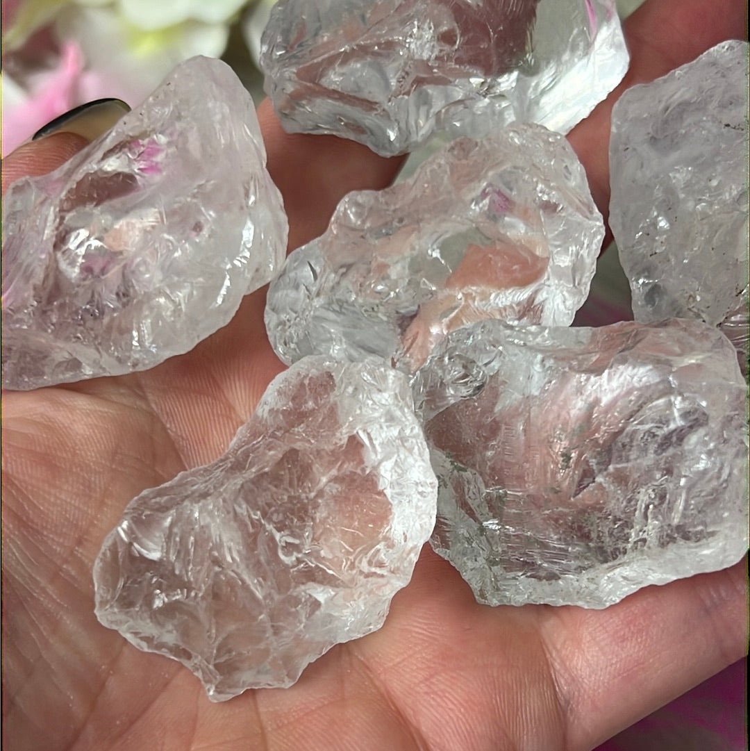 Raw Clear Quartz piece  Tumble Tumblestone