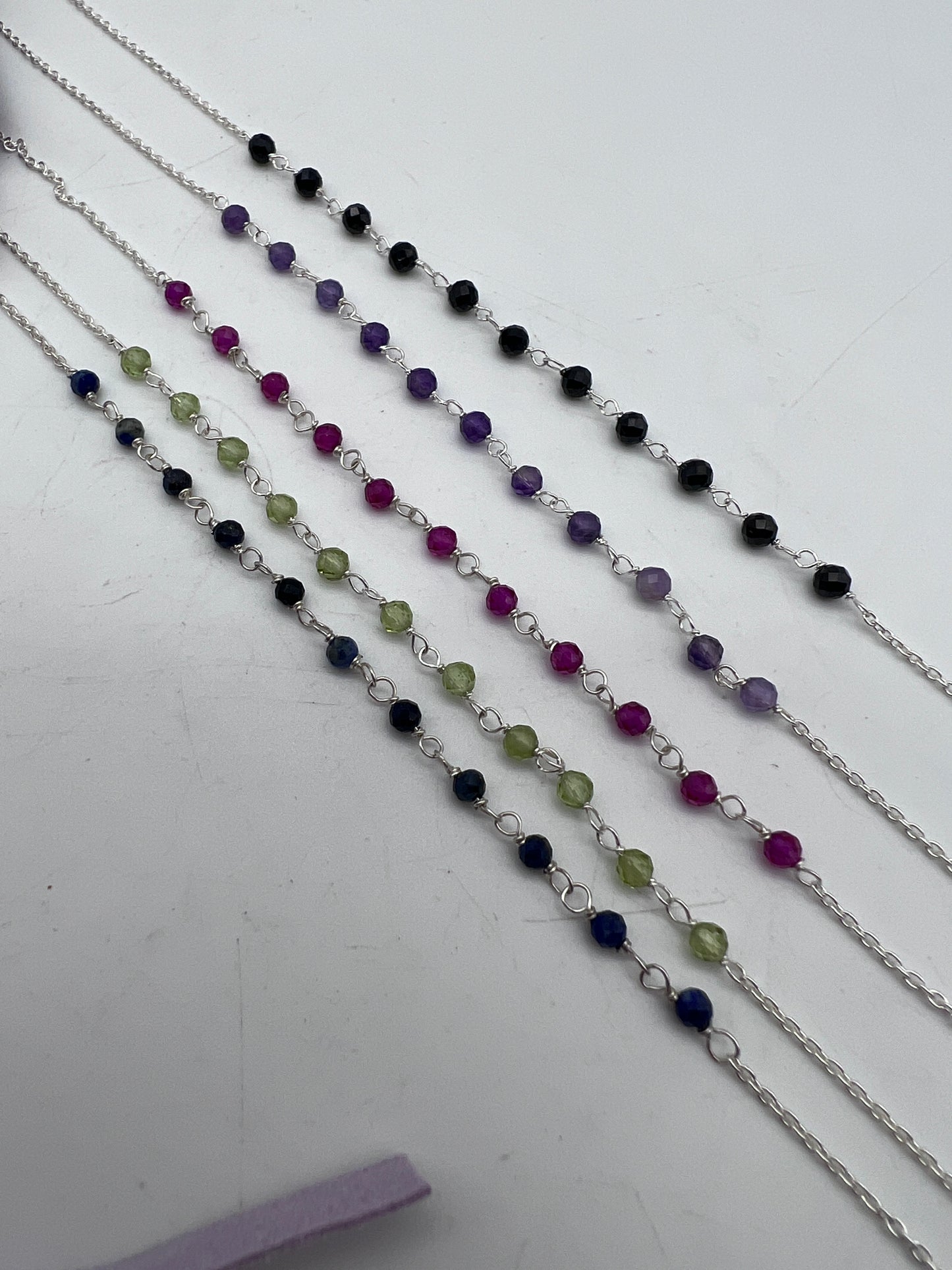 Crystal Twist Anklet - 925 Sterling Silver