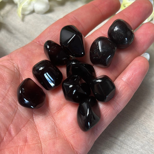 Small Apache Tear tumble tumblestone