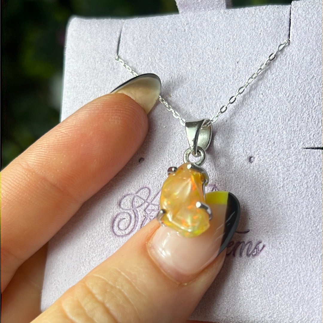 Ethiopian Opal 925 Sterling Pendant