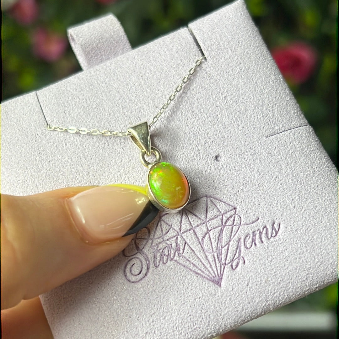 Ethiopian Opal 925 Sterling Pendant