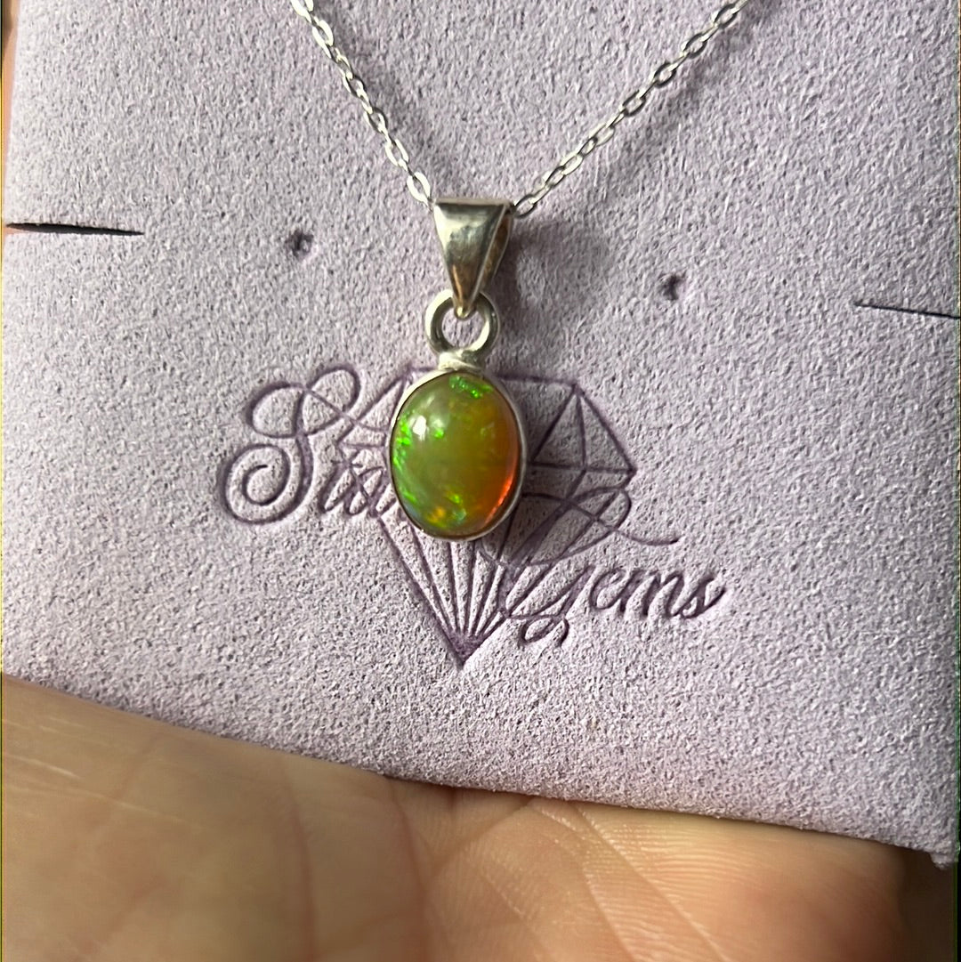 Ethiopian Opal 925 Sterling Pendant