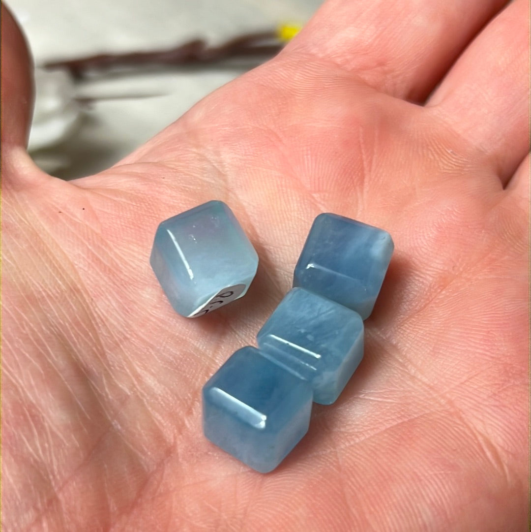 Mini Aquamarine Cube