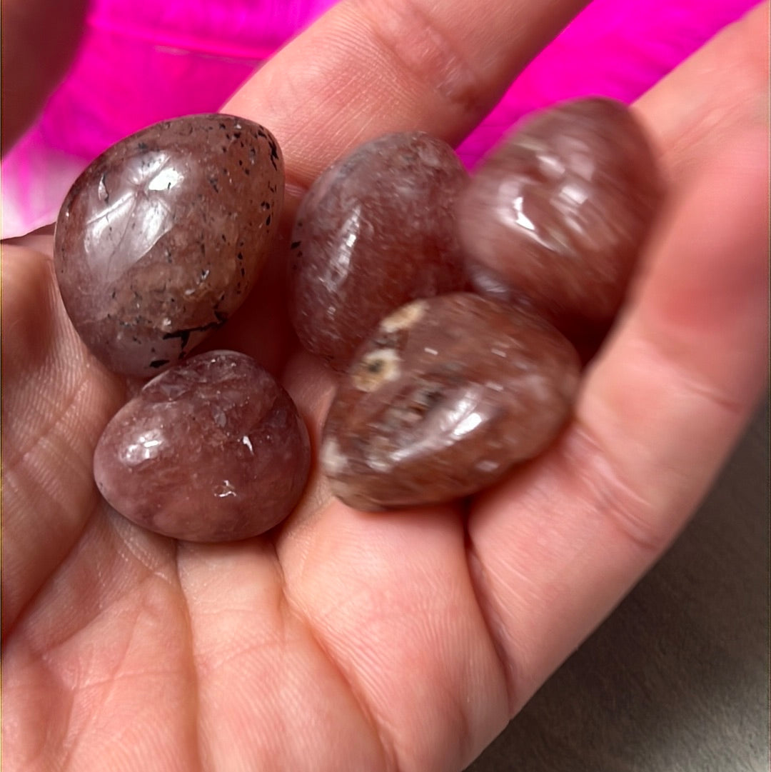 Pink Amethyst small Polished Tumble Tumblestone