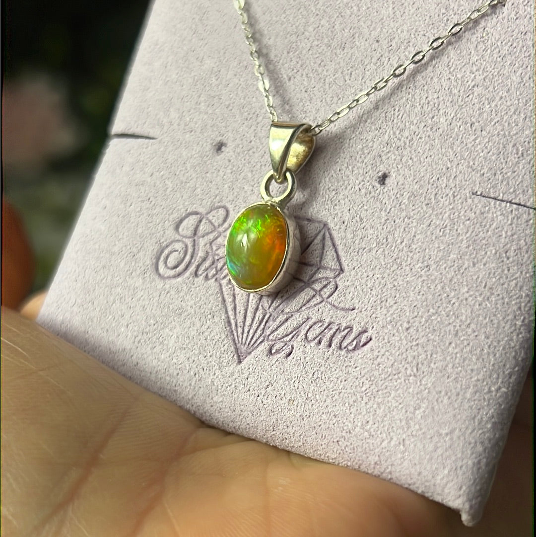 Ethiopian Opal 925 Sterling Pendant