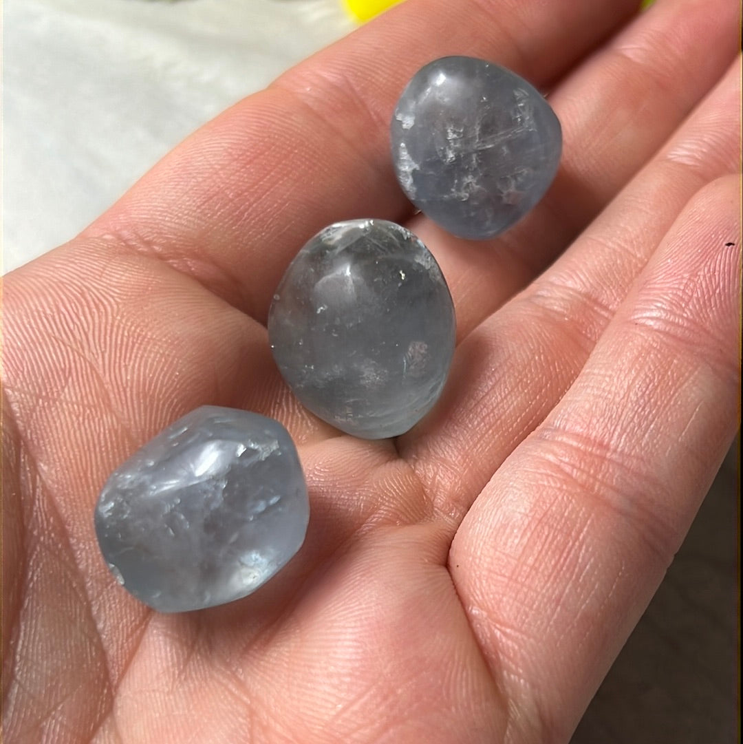 Celestite tumble tumblestone - rare