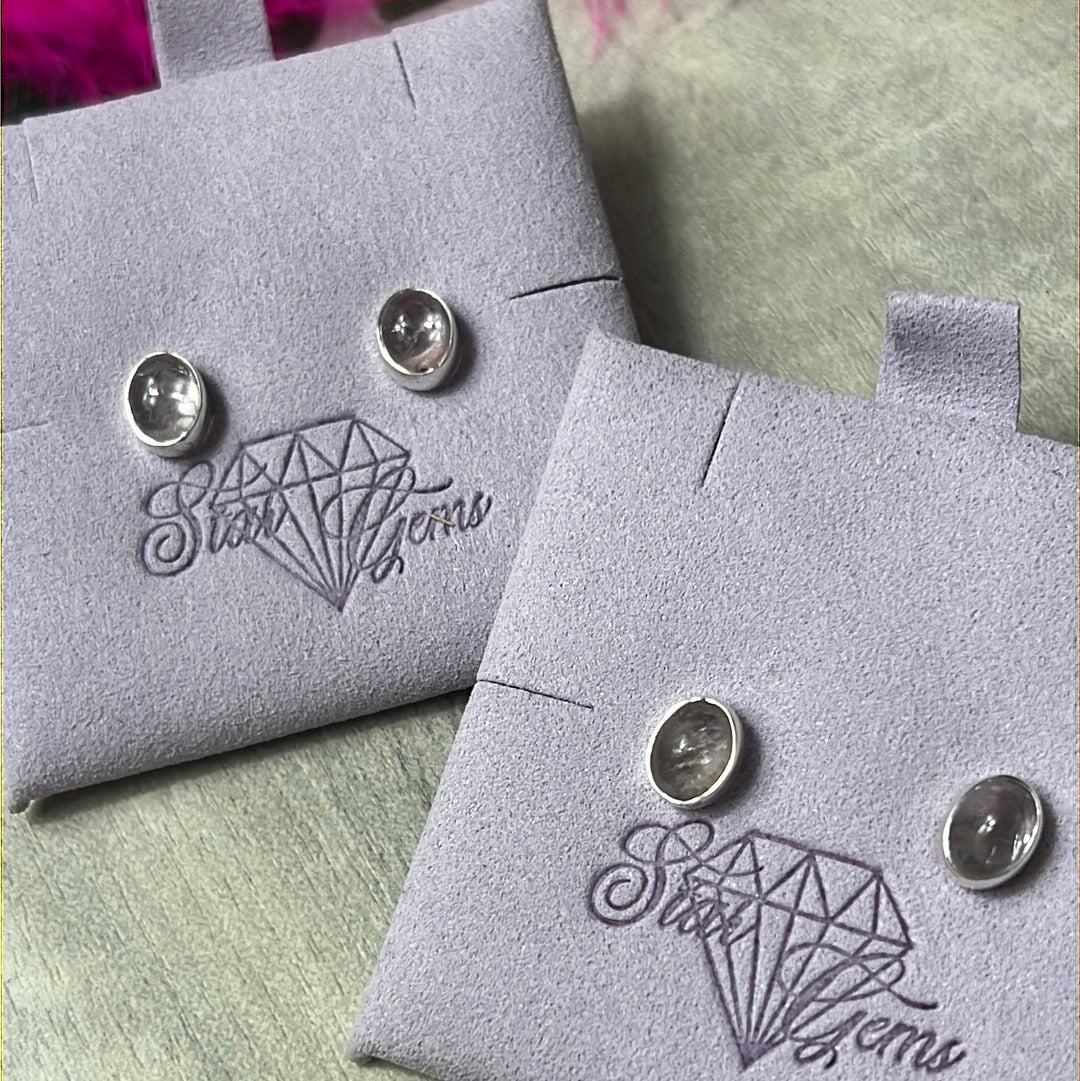 Morganite 925 Sterling Studs Earrings