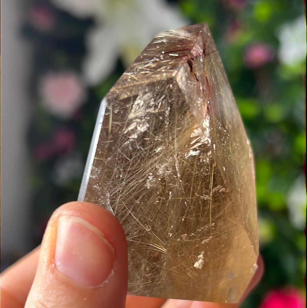 Smoky Rutile Rutilated Quartz Freeform AA Grade