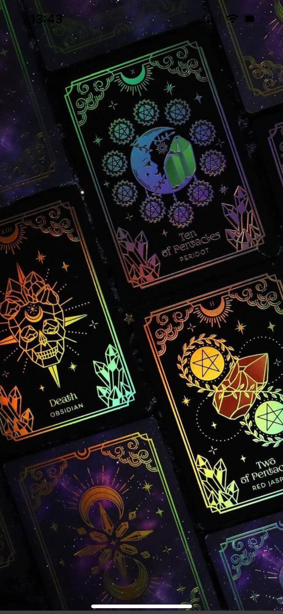 GOLD Crystalstruck Tarot Cards Card Deck - By Moonstruck Crystals