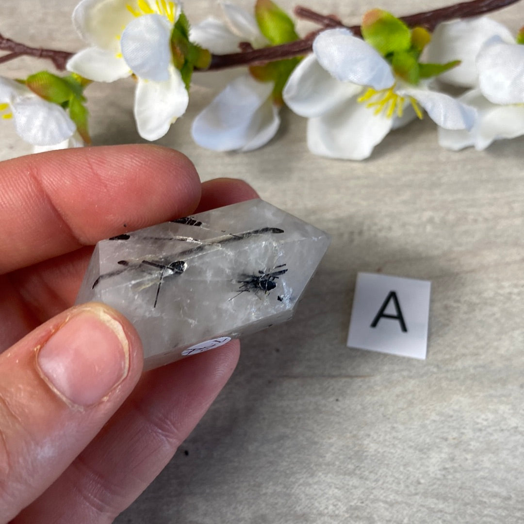 Black Tourmaline in Quartz DTs