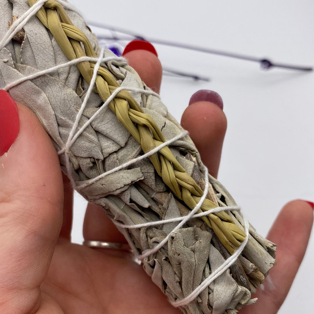 White sage & sweet grass - cleanse bundle