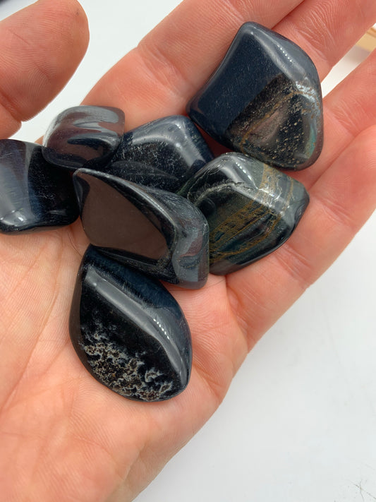 Blue Tigers Eye (Hawks eye) Tumble Tumblestone