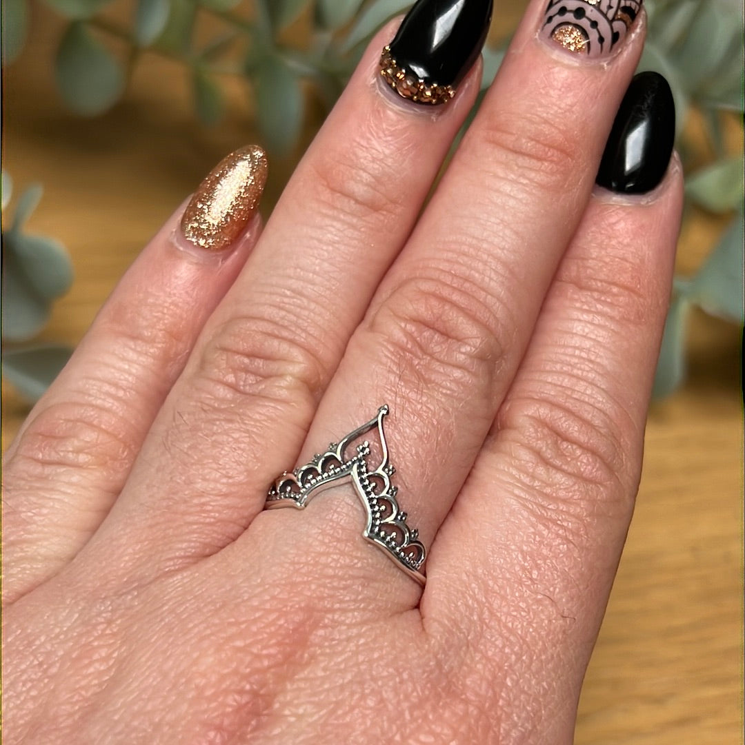 Crown delicate 925 Sterling Silver Ring