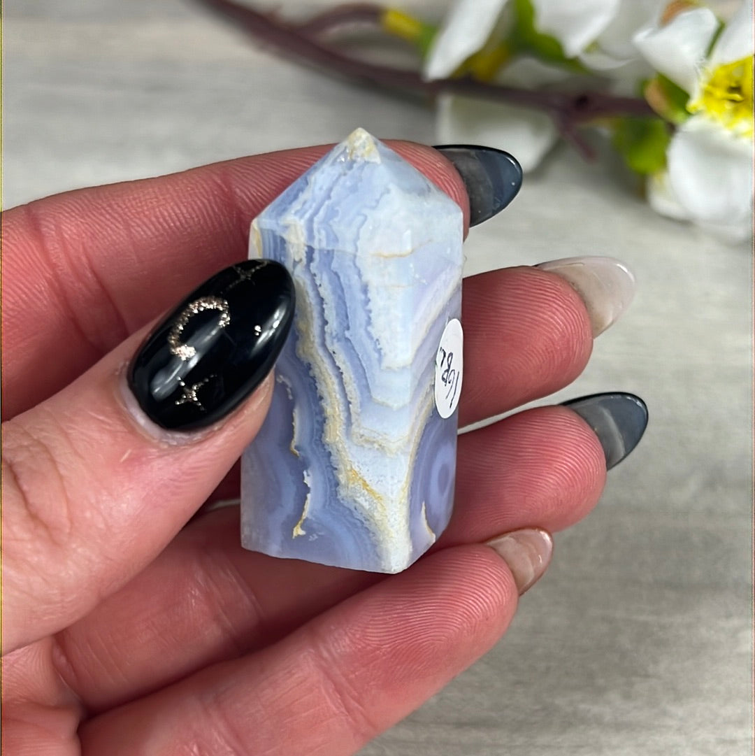 Small Blue Lace Agate obelisk Tower Point