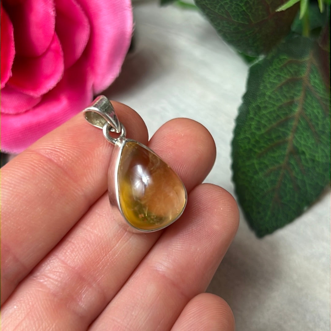 Citrine 925 Sterling Silver Pendant
