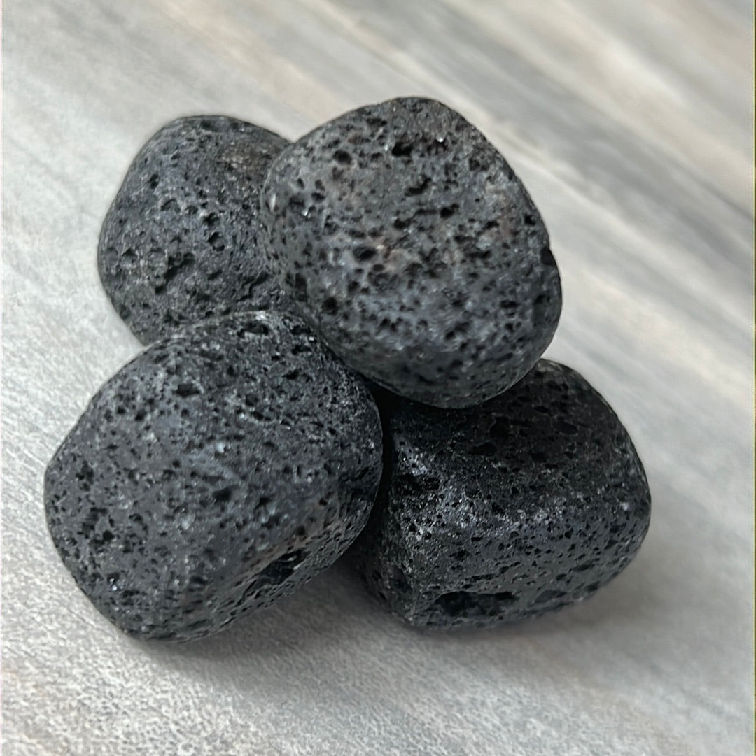 Black Lava Stone - tumble tumblestone