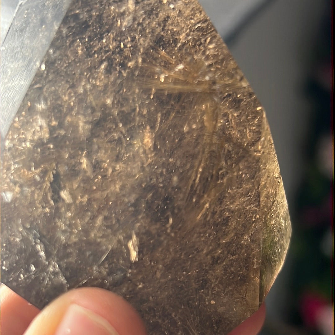 Smoky Rutile Rutilated Quartz Freeform A Grade