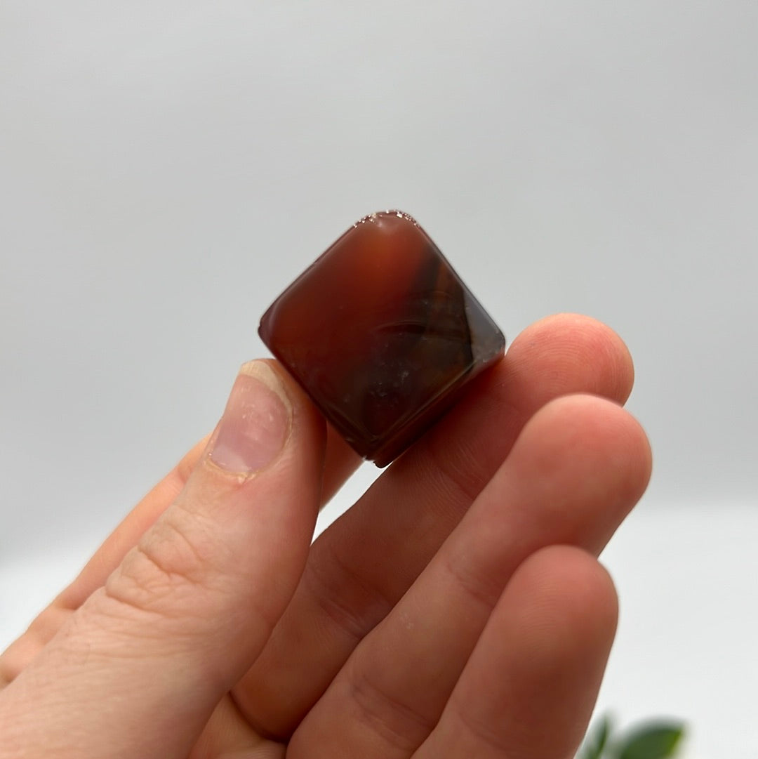 Carnelian polished cubes tumbles