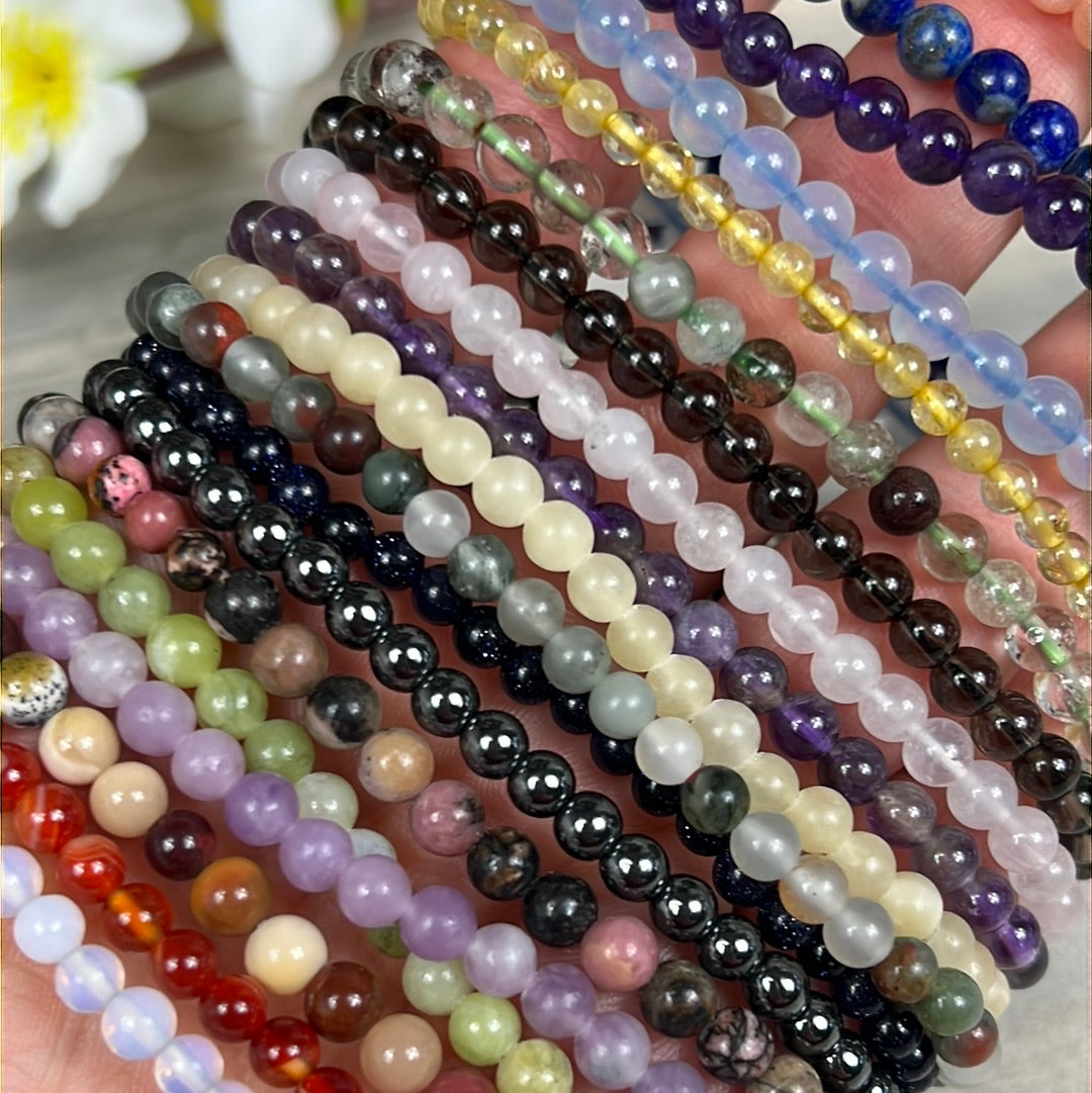 4mm Delicate Bead Bracelet 7” - Standard size