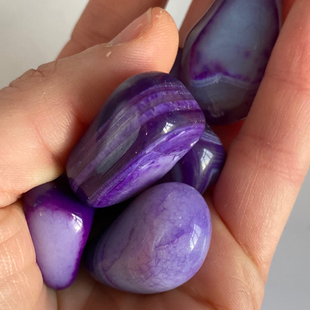 Purple banded agate - Tumblestone Tumbles