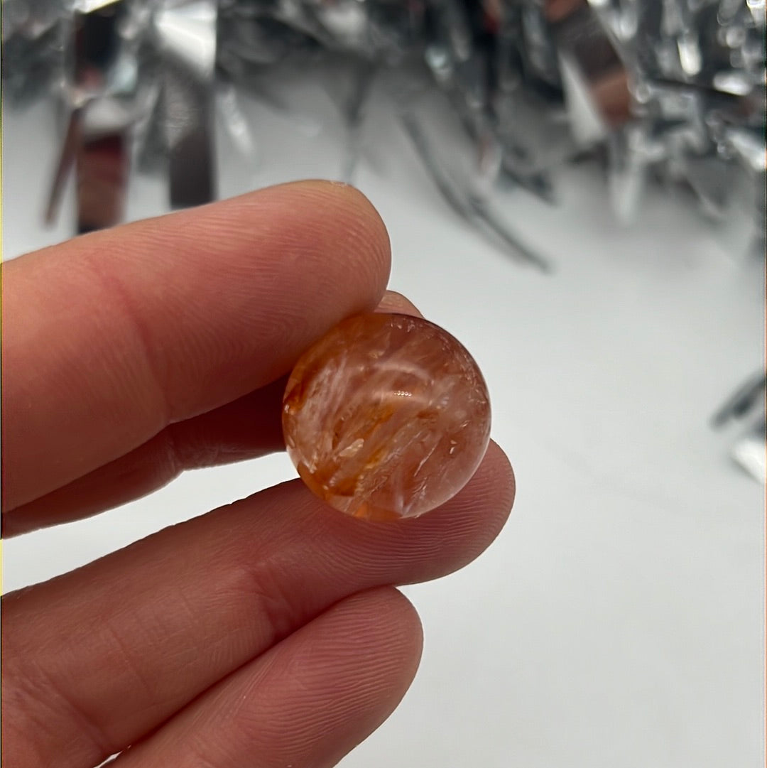 AA Mini Fire Hematoid Quartz Sphere - 16mm