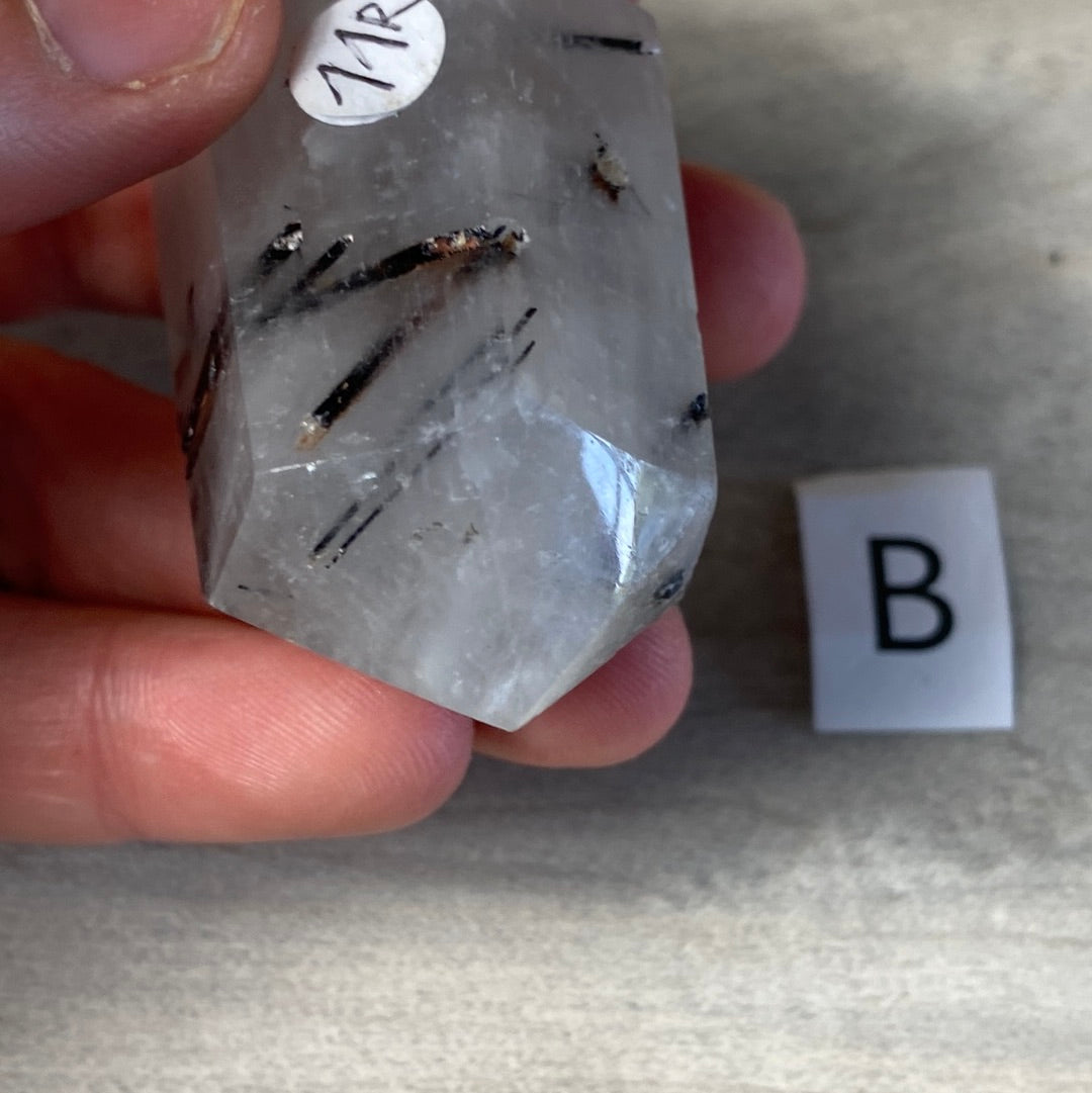 Black Tourmaline in Quartz DTs