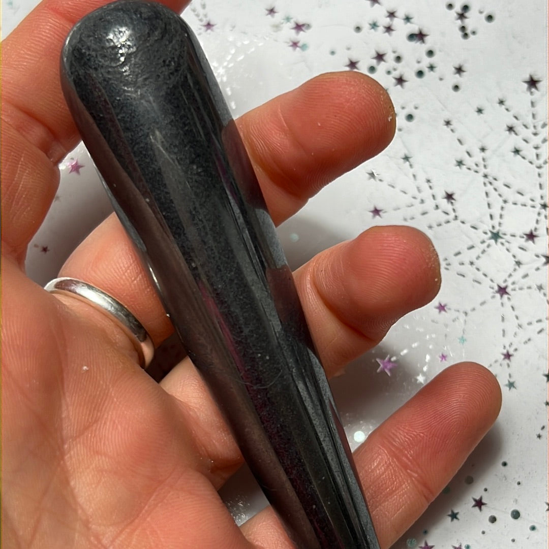 Hematite massage wand tool