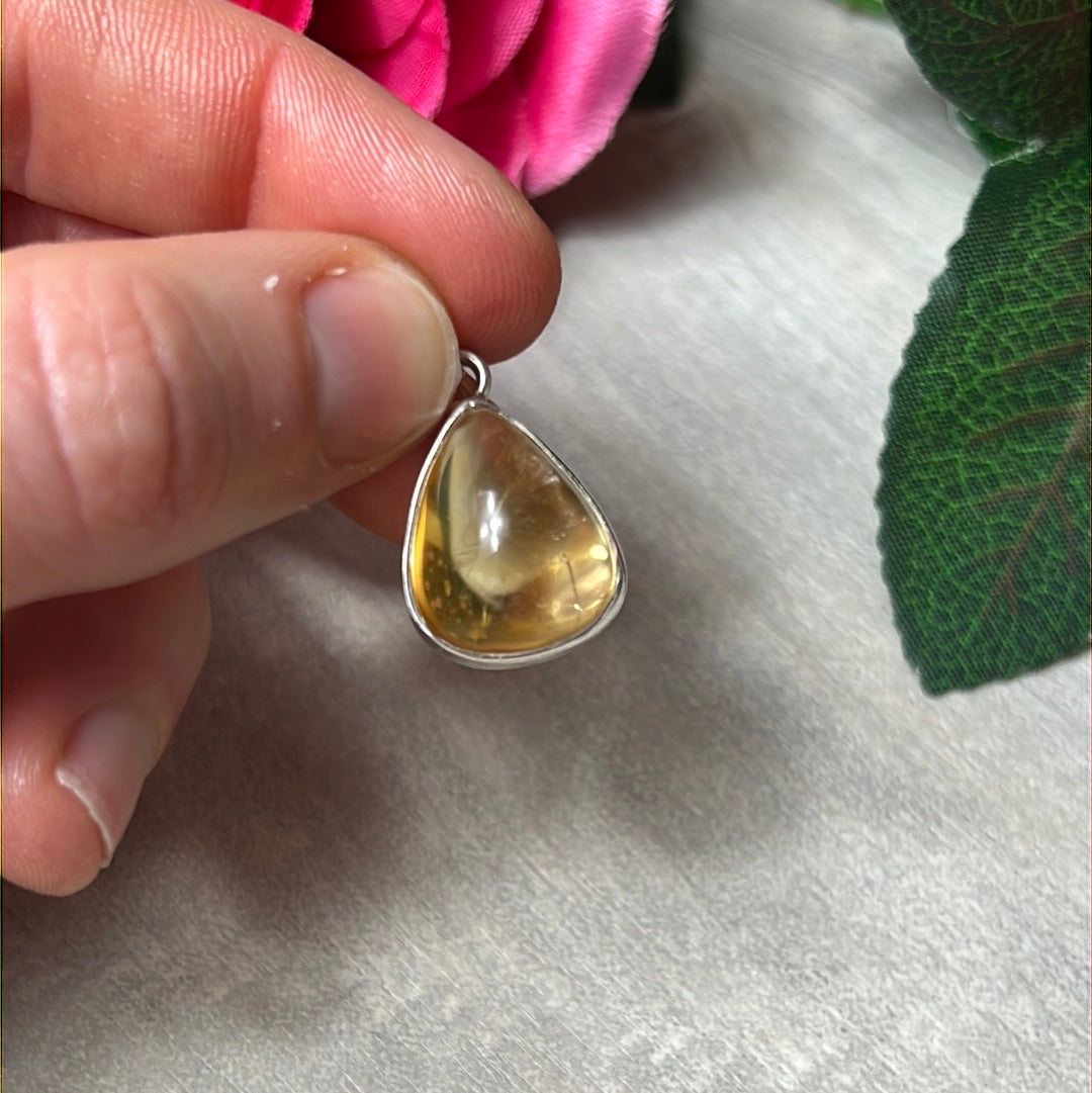 Citrine 925 Sterling Silver Pendant