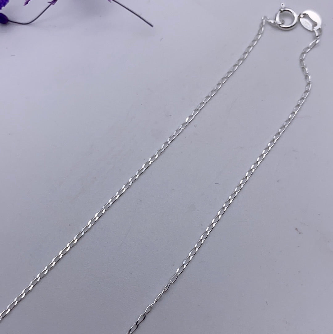 Curb 1mm Chain - Sterling Silver 925