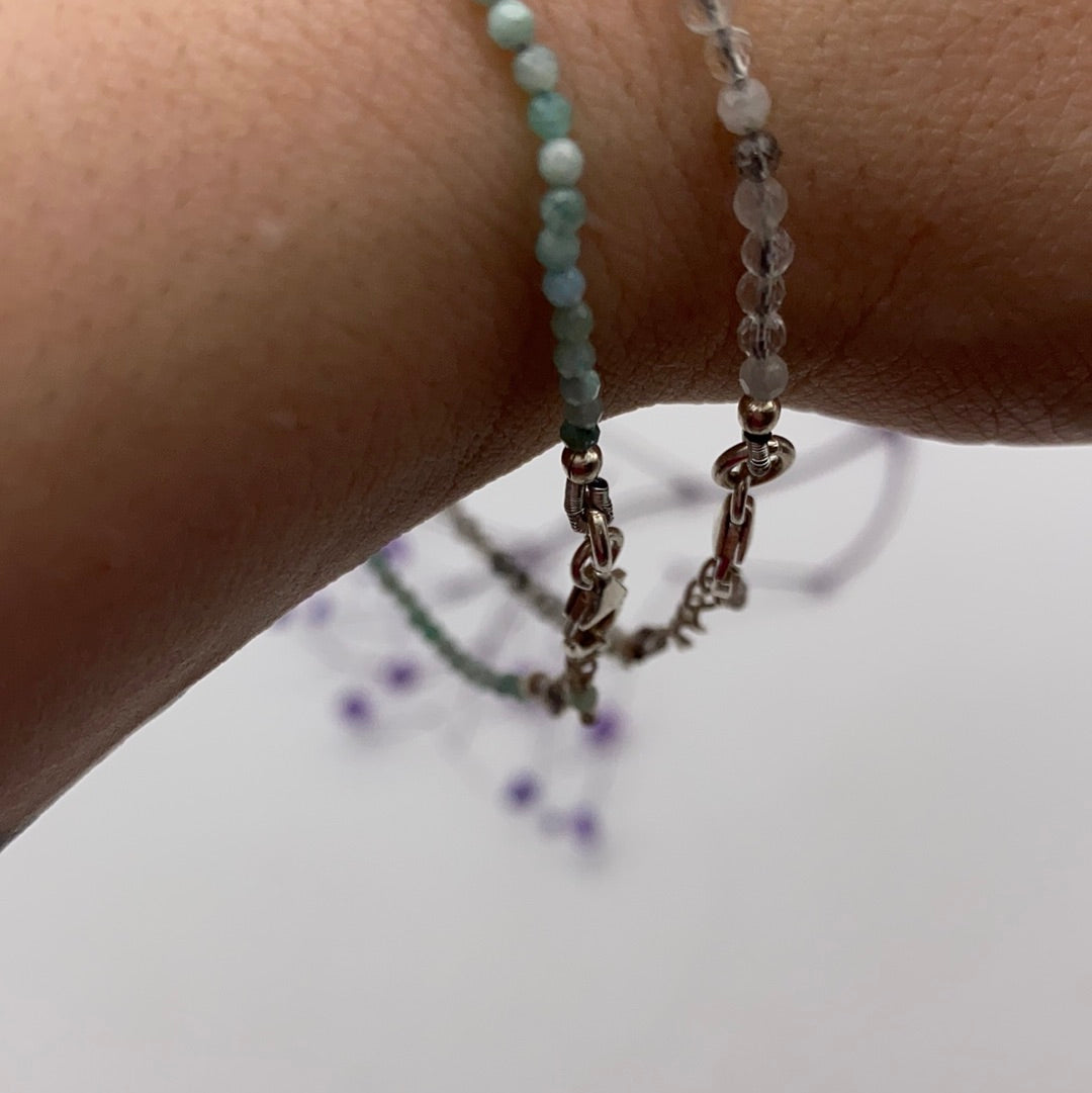 2mm Delicate - 925 Sterling Silver Facet Bracelets - Adjustable