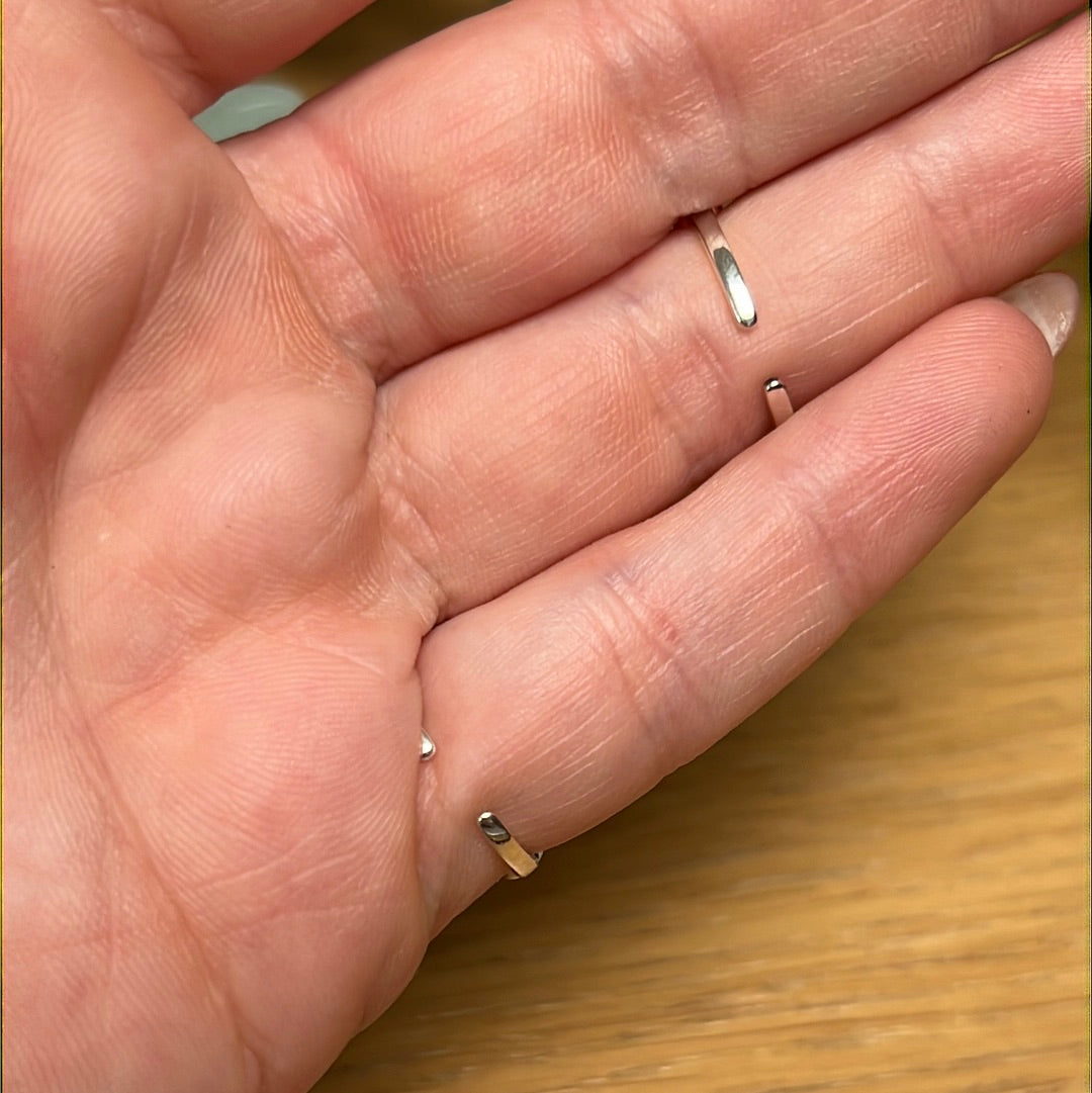 Lunar Moon Phase - Mini Iddy Diddy - (child / toe ) Adjustable 925 Sterling Silver Ring