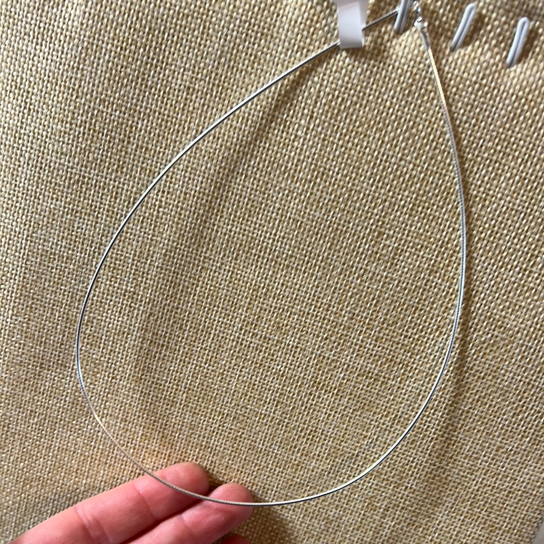 Semi Rigid Collar Chain Choker Wire 16’’ Necklace - 925 Sterling Silver