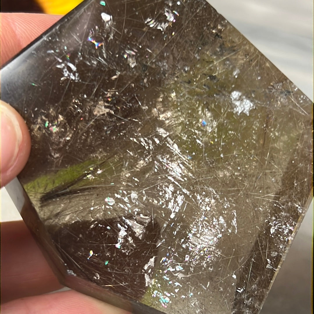 Smoky Rutile Rutilated Quartz Freeform AA Grade